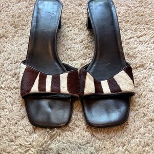 Gently Used Size 10 Ann Taylor Hair Calf Roma 2 inch Heels